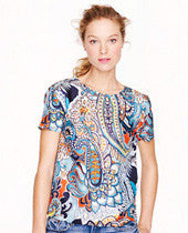 Moonglow paisley silk tee